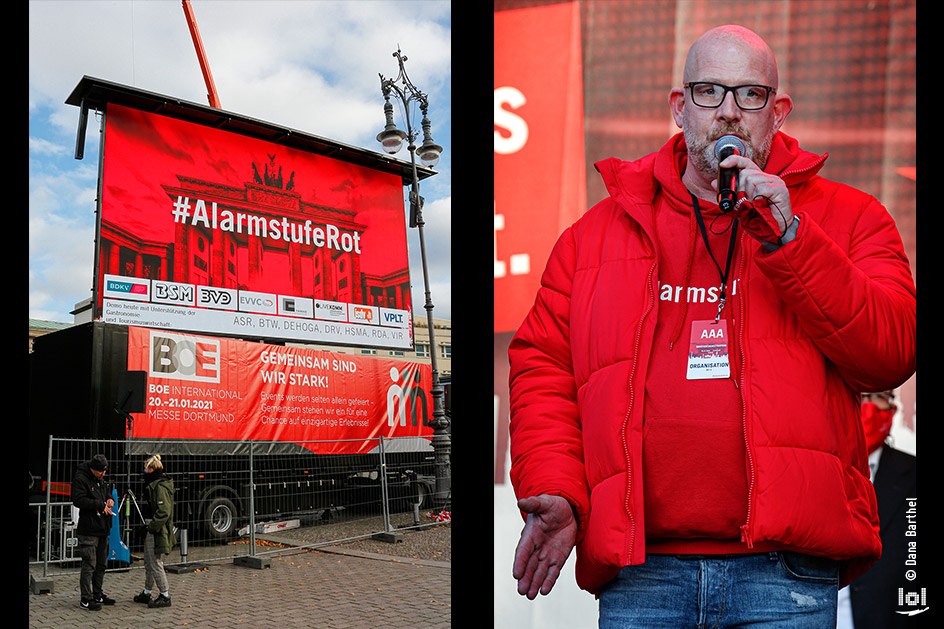 Kundgebung der Veranstaltungsbranche:  „ALARMSTUFE ROT“