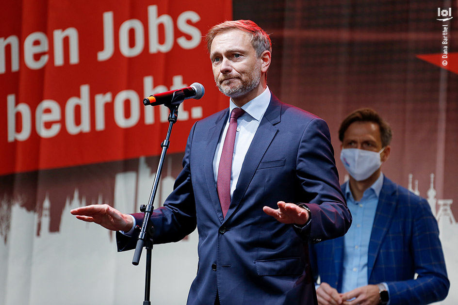 Kundgebung der Veranstaltungsbranche: „ALARMSTUFE ROT“ / Christian Lindner, FDP