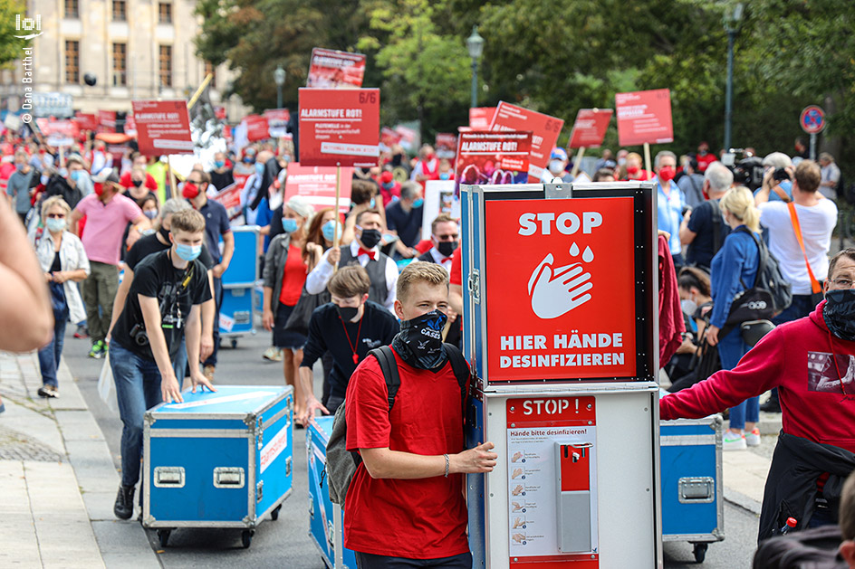 Demonstration der Veranstaltungsbranche:  „ALARMSTUFE ROT“