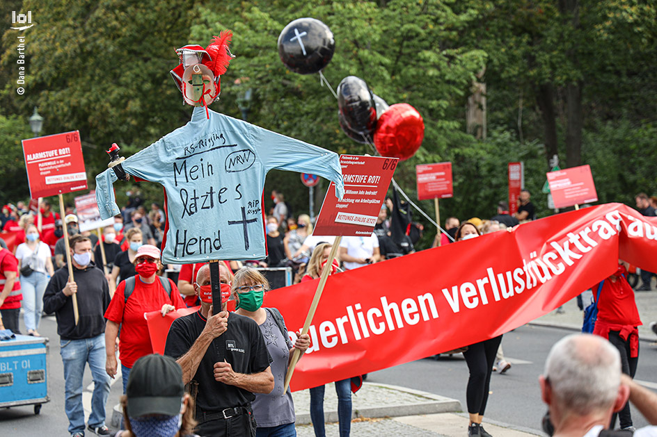 Demonstration der Veranstaltungsbranche:  „ALARMSTUFE ROT“