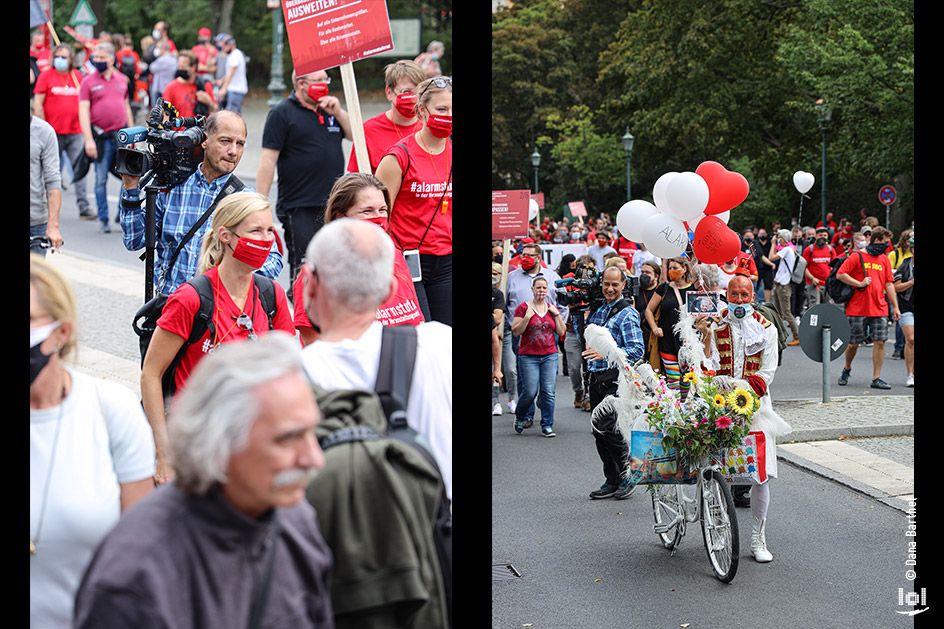 Demonstration der Veranstaltungsbranche:  „ALARMSTUFE ROT“