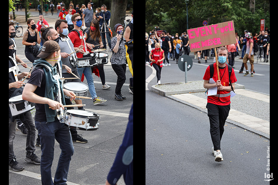 Demonstration der Veranstaltungsbranche:  „ALARMSTUFE ROT“