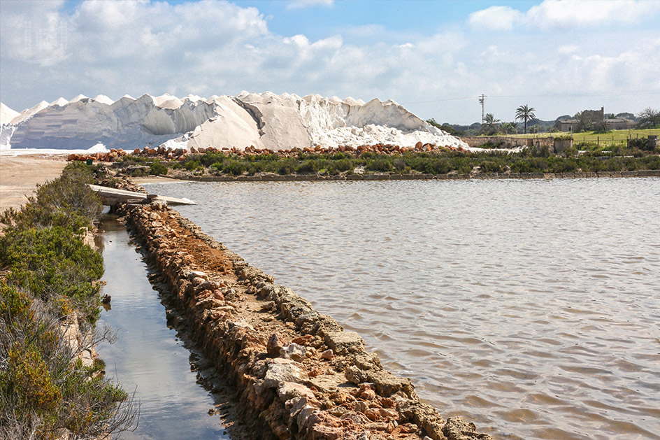 Salinas d´Es Trenc in Campos auf Mallorca / Salzberg