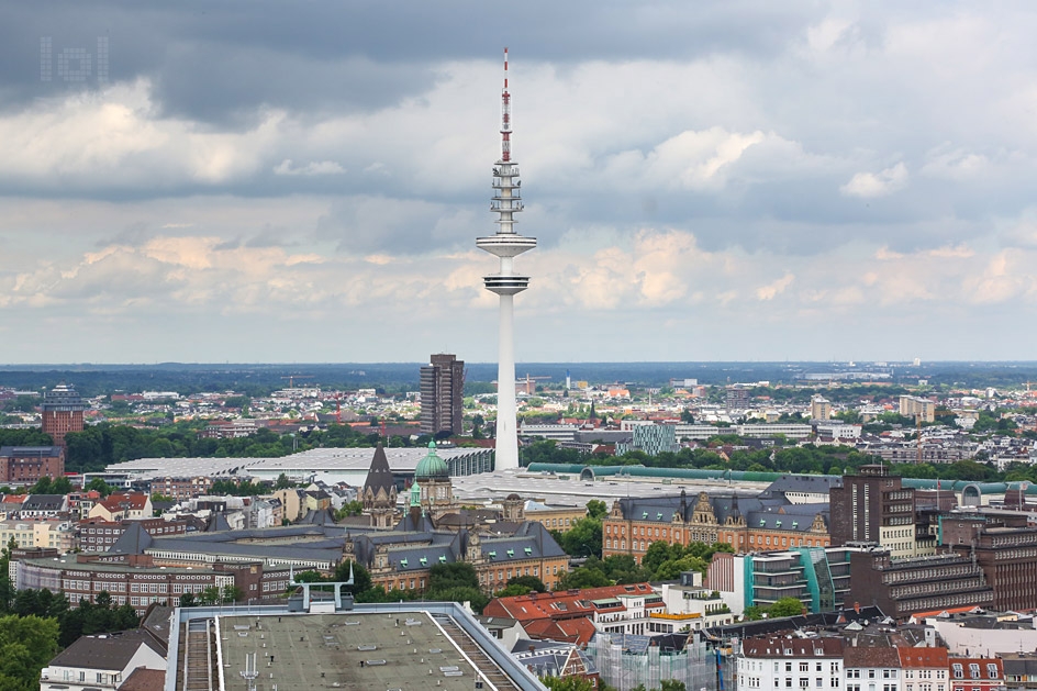 Aussicht vom Hamburger Michel auf den Fernsehturm