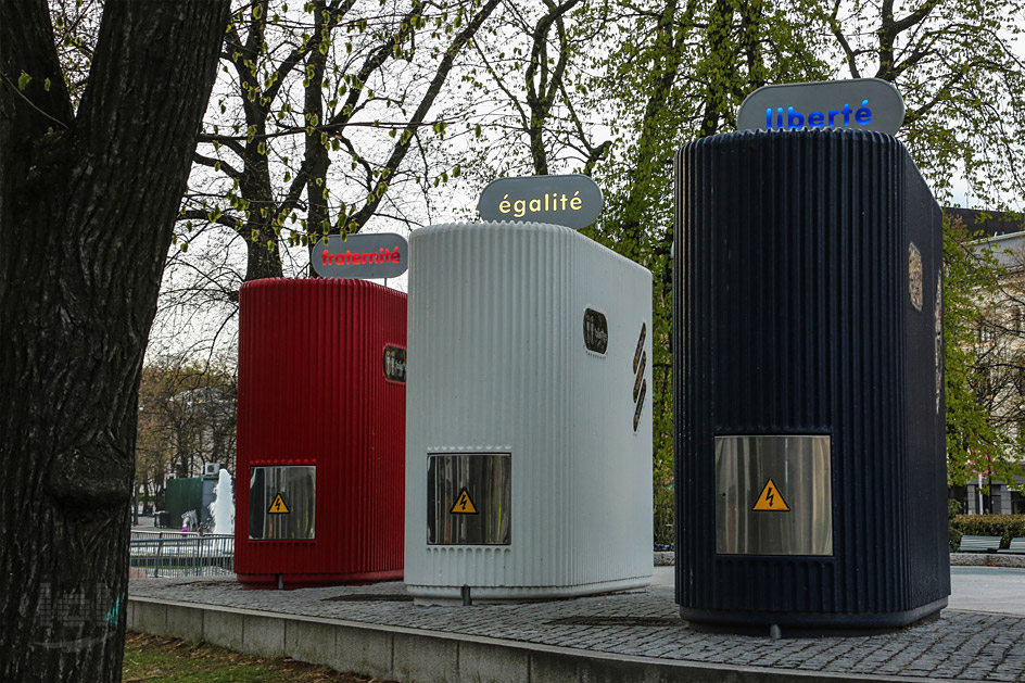 Toilettenhäuschen fraternité, égalité, liberté, Oslo