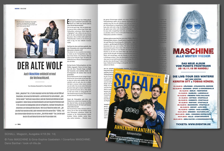 „DER ALTE WOLF“ Foto zum Bericht im SCHALL.magazin 04/2018 ©Foto: Dana Barthel