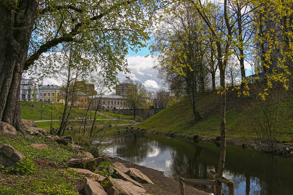 Flußlandschaft Grünerløkka, Oslo, Norwegen