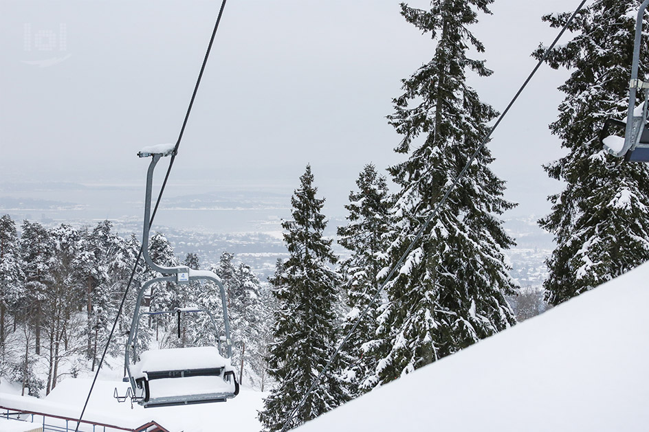 Skilift am Holmenkollen in Oslo