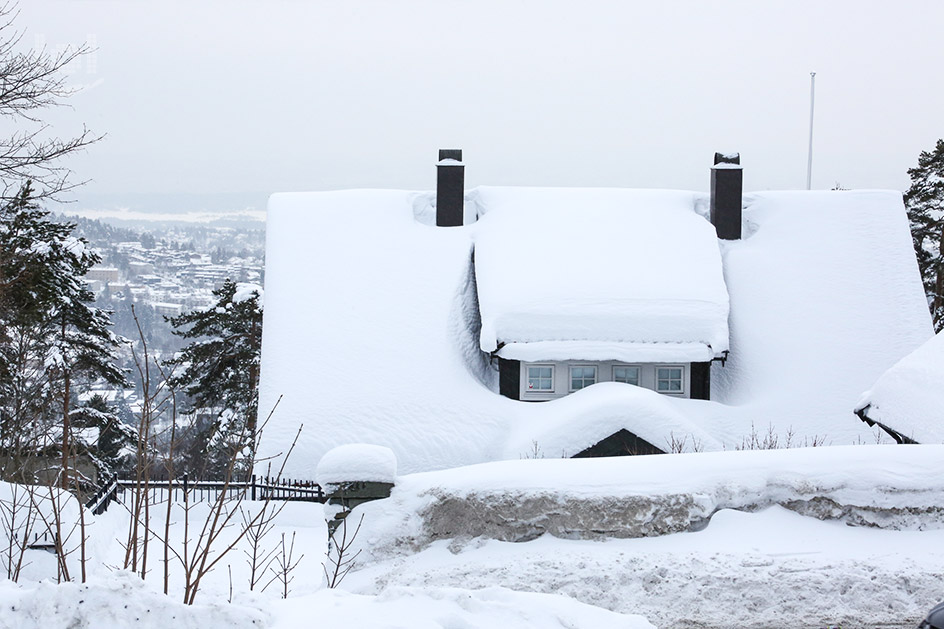 Winter am Holmenkollen in Oslo