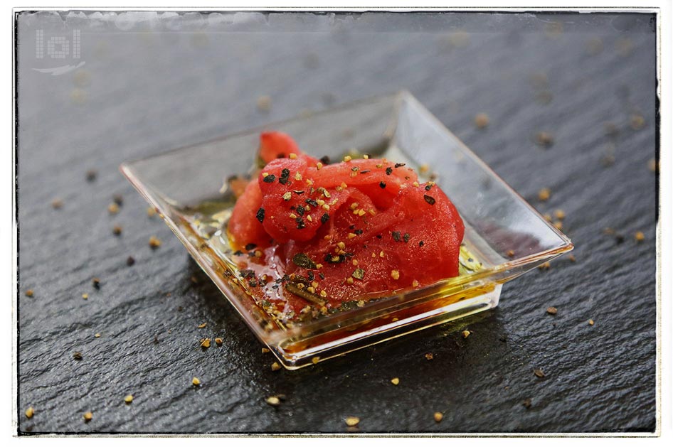 Fingerfood: Carpaccio von Die Tomate Hamburg