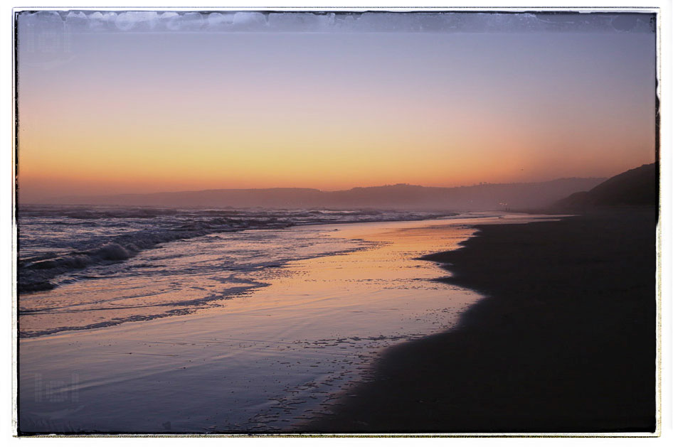Sonnenuntergang am Meer in George, Südafrika